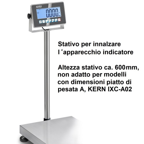 IXC-A02, Stativo per innalzare l‘apparecchio indicatore, Altezza ca. 600 mm, non adatto per modelli con dimensioni piatto di pesata A